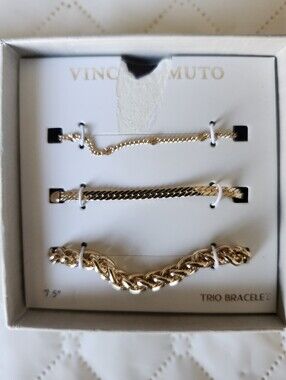 Vince Camuto Gold-Tone Triple Bracelet Set